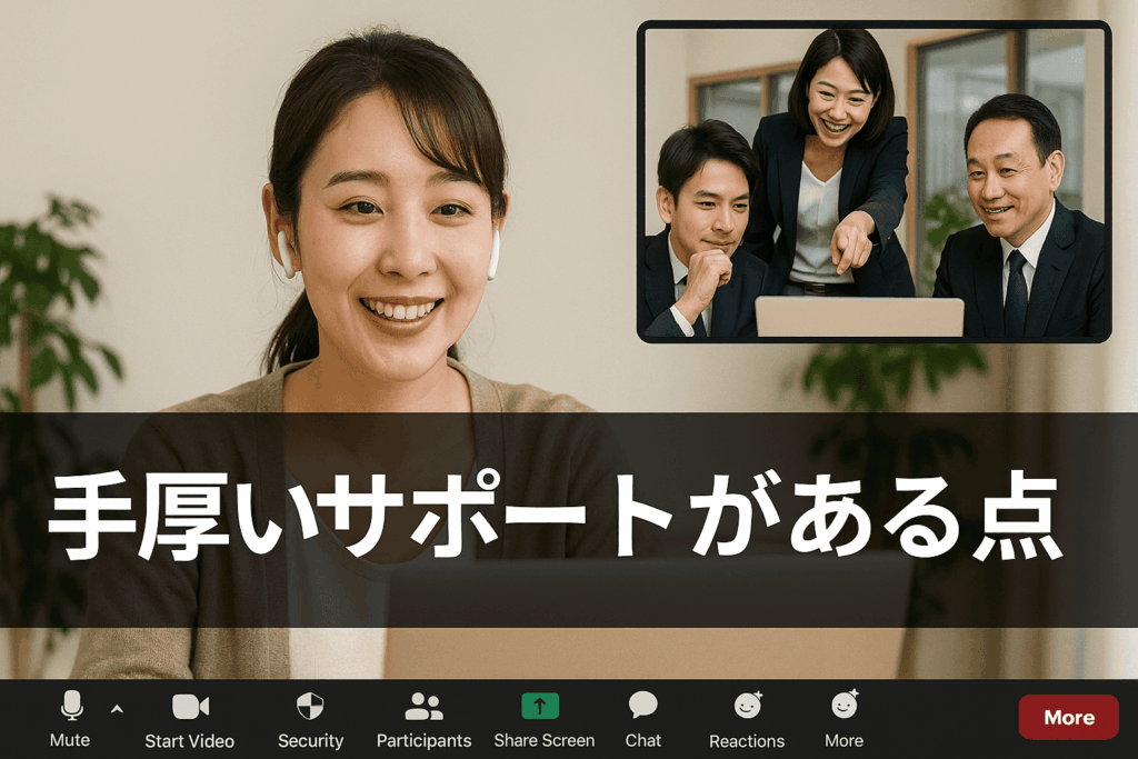 eラーニングシステムを導入してサポート体制にも満足している教育DX部門の30代女性の画像