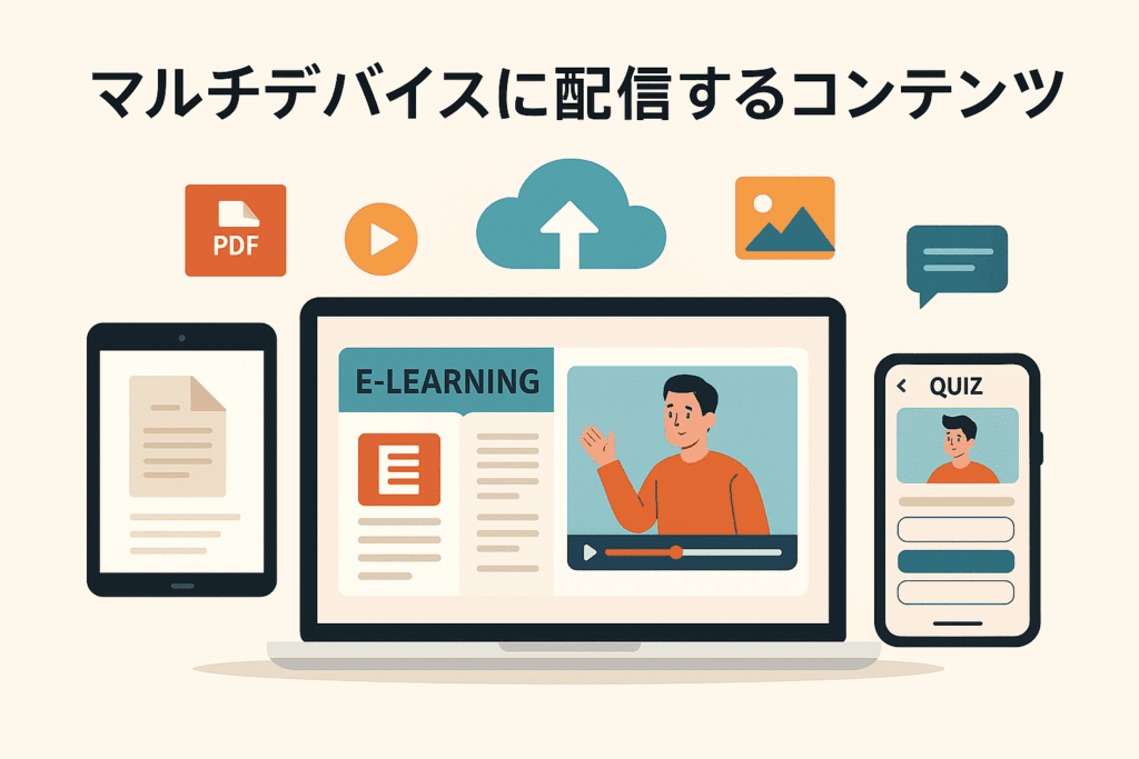 マルチデバイスに対応してeラーニングシステムの画像