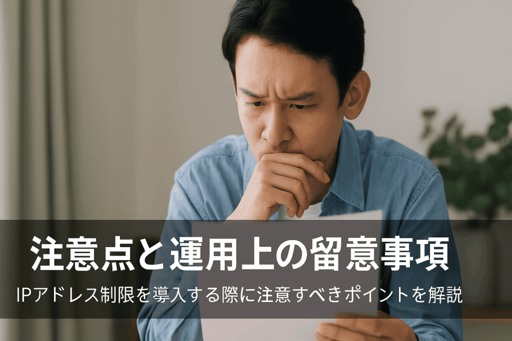 注意点と運用上の留意点を理解しようとしている教育DX部門40代男性の画像