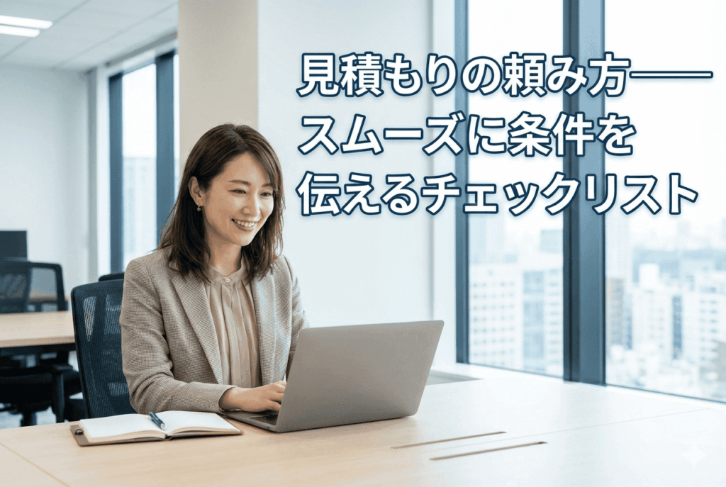 eラーニングの見積もりをしたいと検討している30代女性の画像