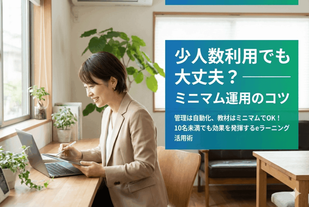 まずは少人数からeラーニングの導入を考えている教育DX部門の30代女性の画像