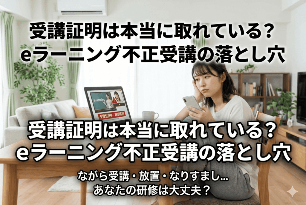 受講確認が正確に取れているかを知りたい教育DX部門担当の30代女性の画像