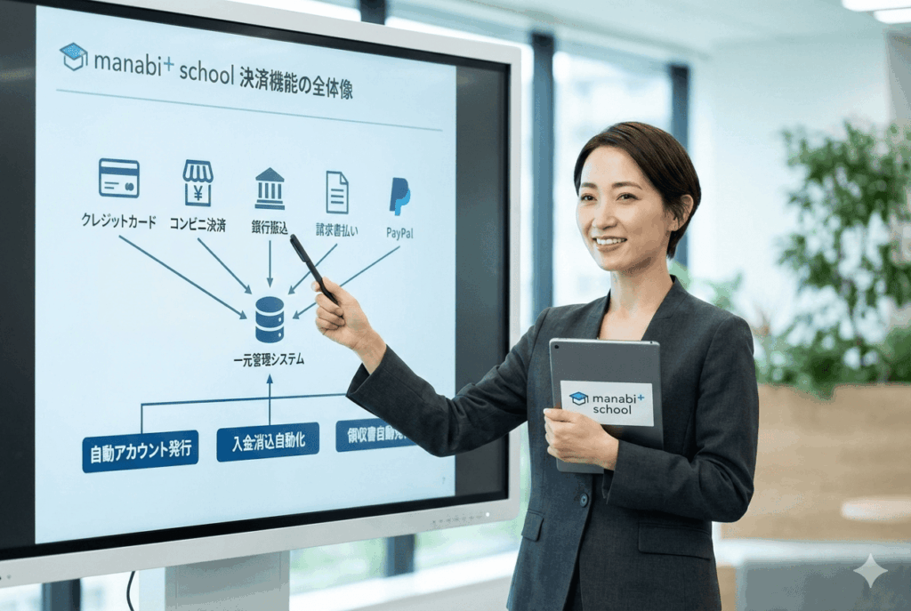 eラーニングで決済サービスを利用する教育機関担当の30代女性の画像