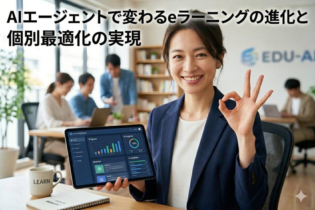 AIエージェントで運営効率が上がったeラーニング運営会社の女性社員