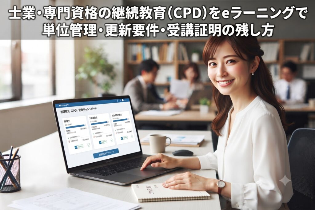 税理士・公認会計士・社会保険労務士のCPD要件を管理する会計事務所の女性スタッフ